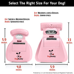DogBuddy Pooper Scooper gros plan sur extension arrière pour plus de capacité