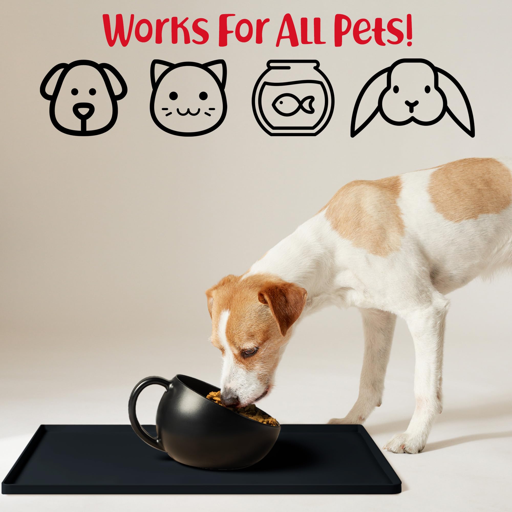 DogBuddy tapis sous gamelle, stabilité accrue pour repas sans renverse