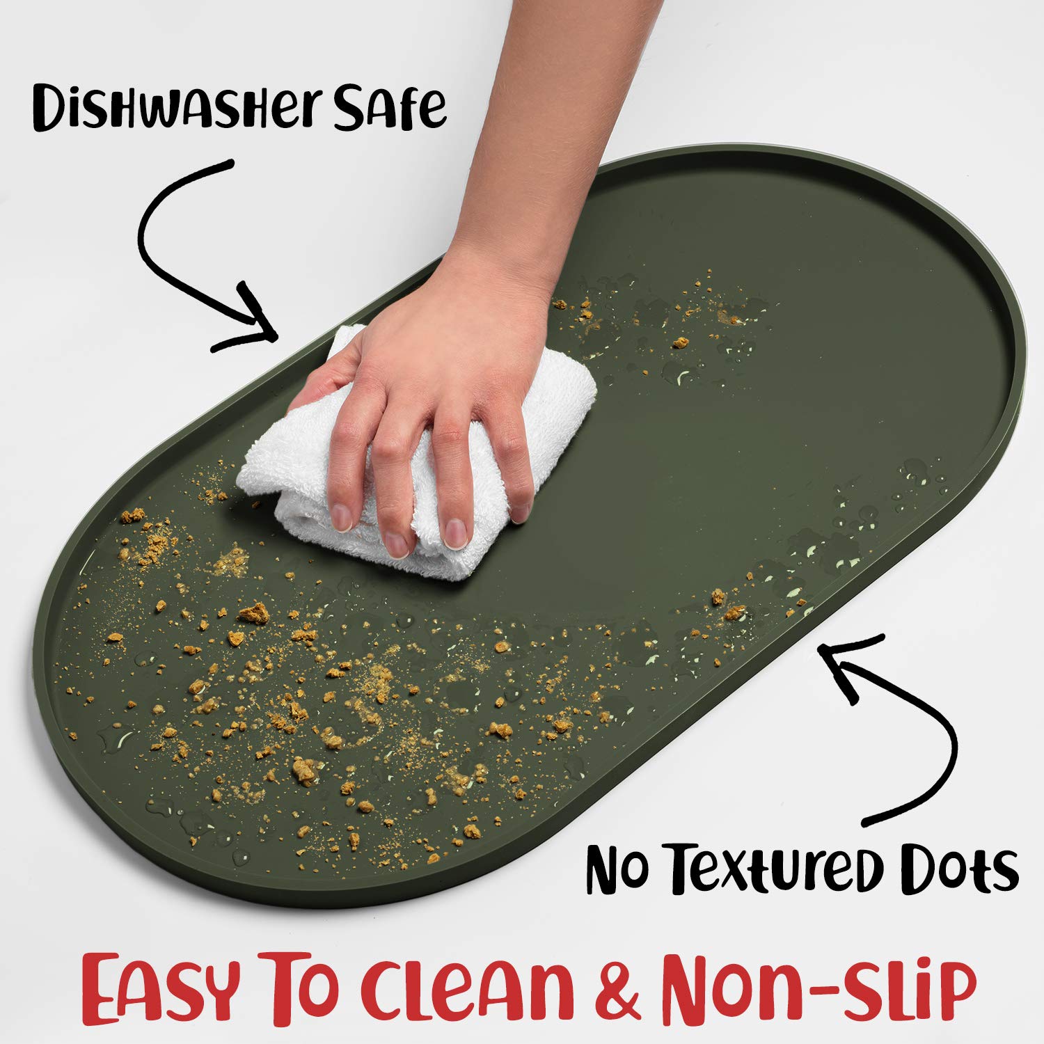 DogBuddy tapis près d'une règle montrant dimensions pratiques