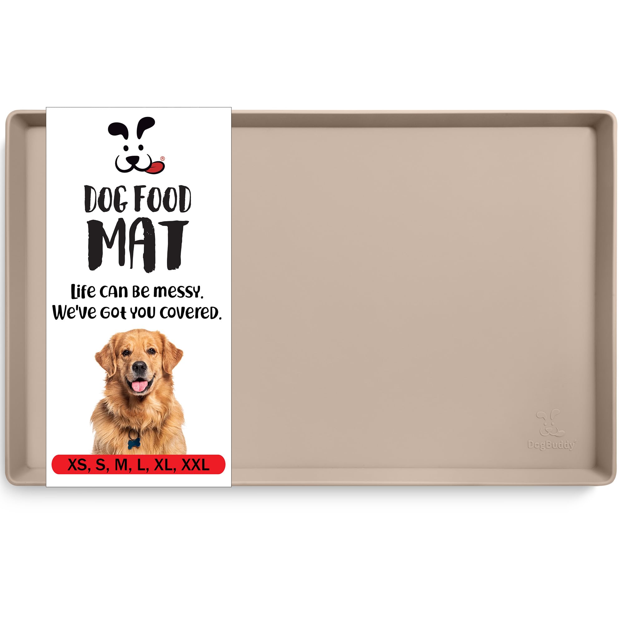 DogBuddy tapis face avant montrant taille XXL et protection du sol
