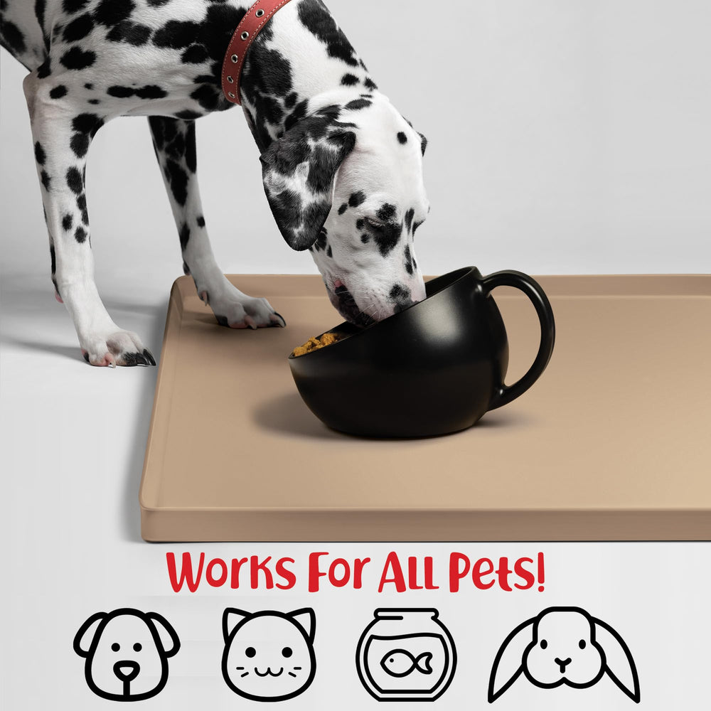 DogBuddy tapis avec gamelles stables réduit glissement et dégâts