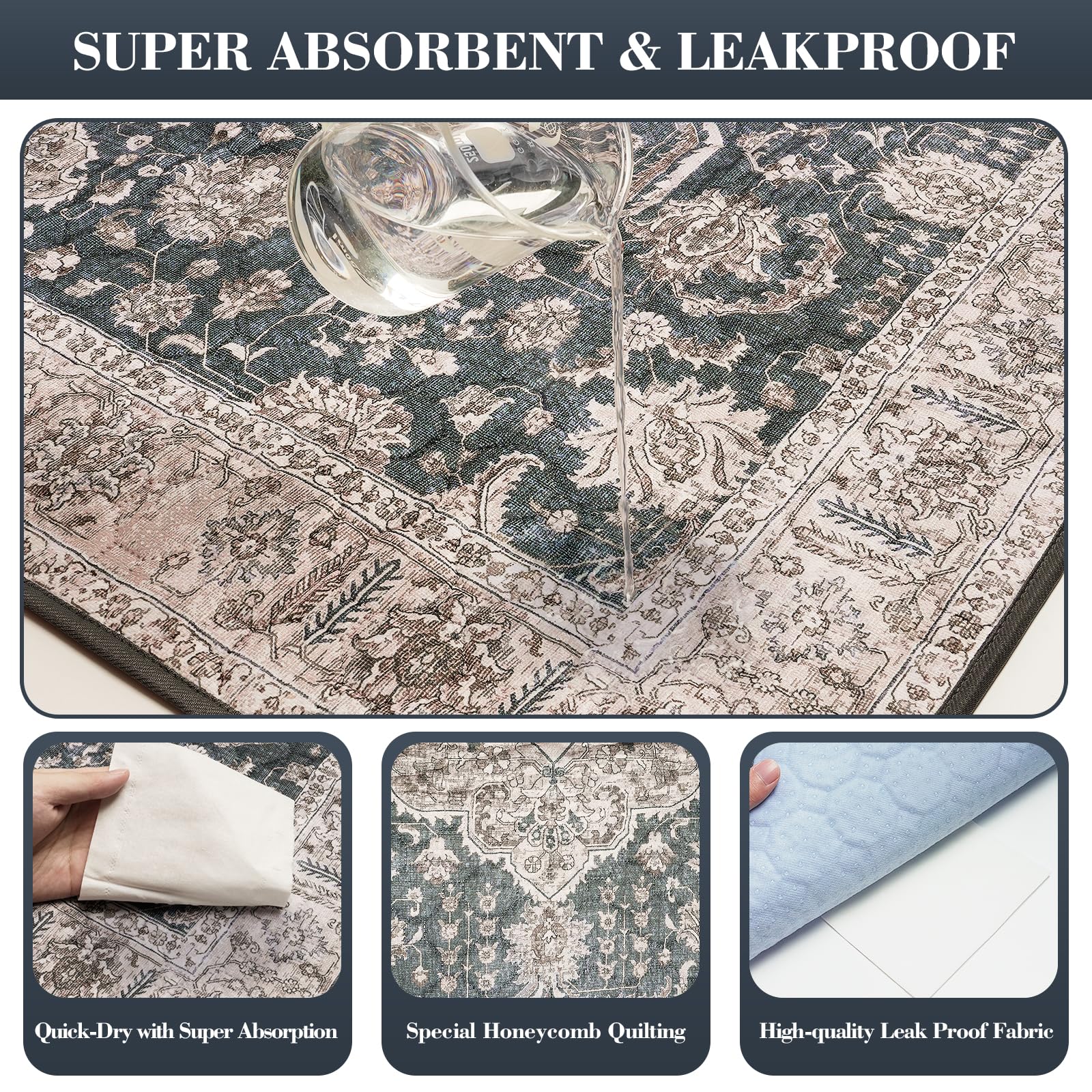 Dogcator zoom sur la texture nid d'abeille pour absorption rapide