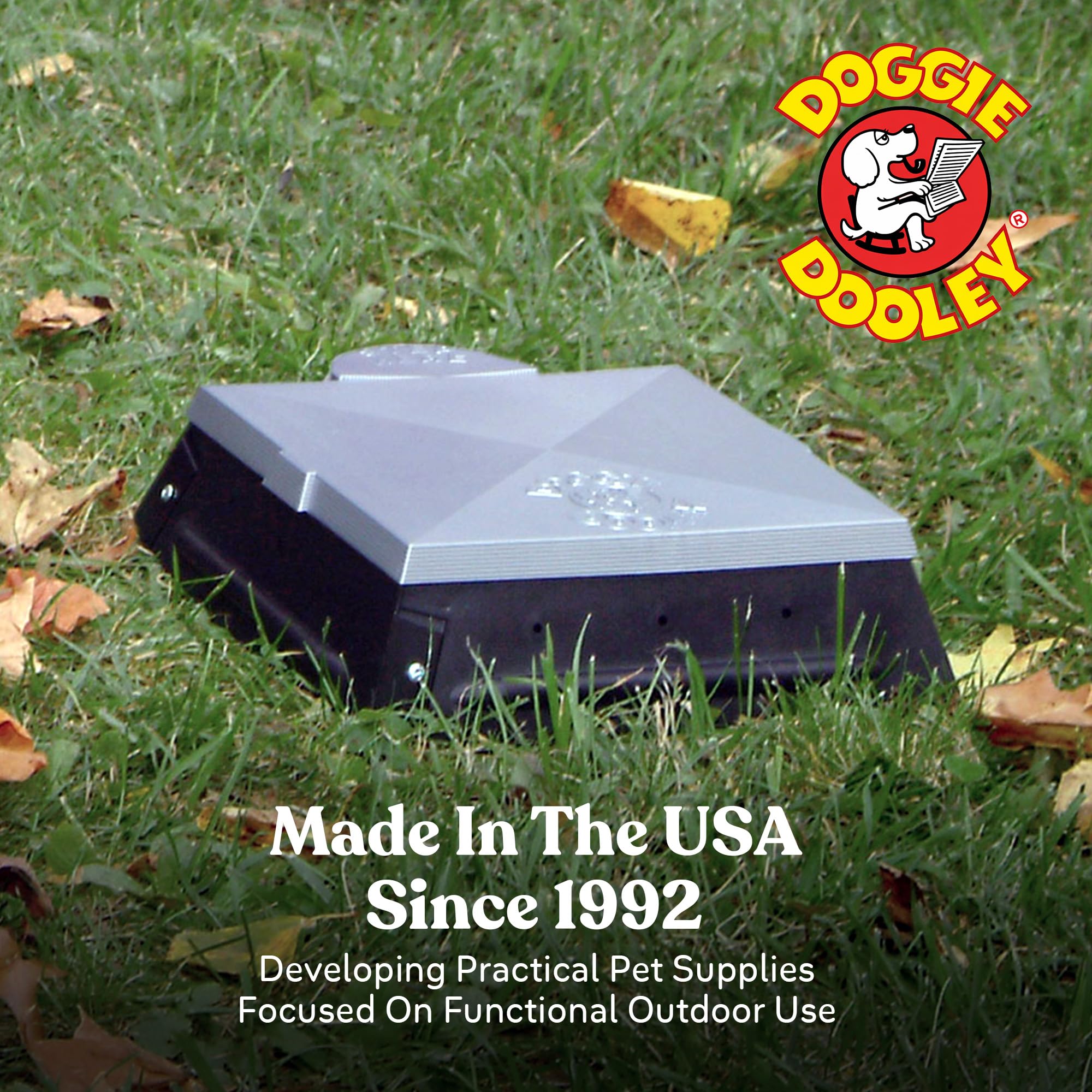 Doggie Dooley installation montrant creusage et positionnement correct sous le sol