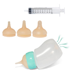 Doggiema biberon incliné 150 ml montrant le design ergonomique et confort de tétée
