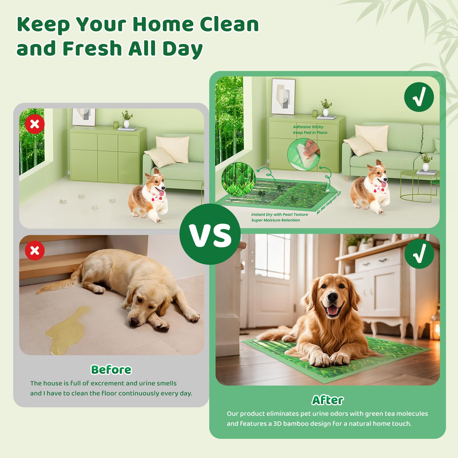 DOGGO DOUG tapis installé en cage, protection contre fuites et confort animal