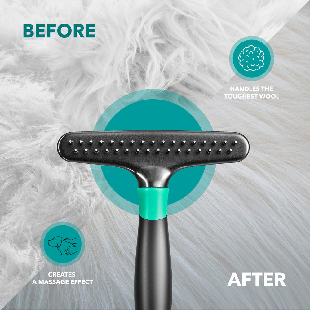 DOGI brosse comparaison taille dans la main illustrant la prise ergonomique et la maniabilité