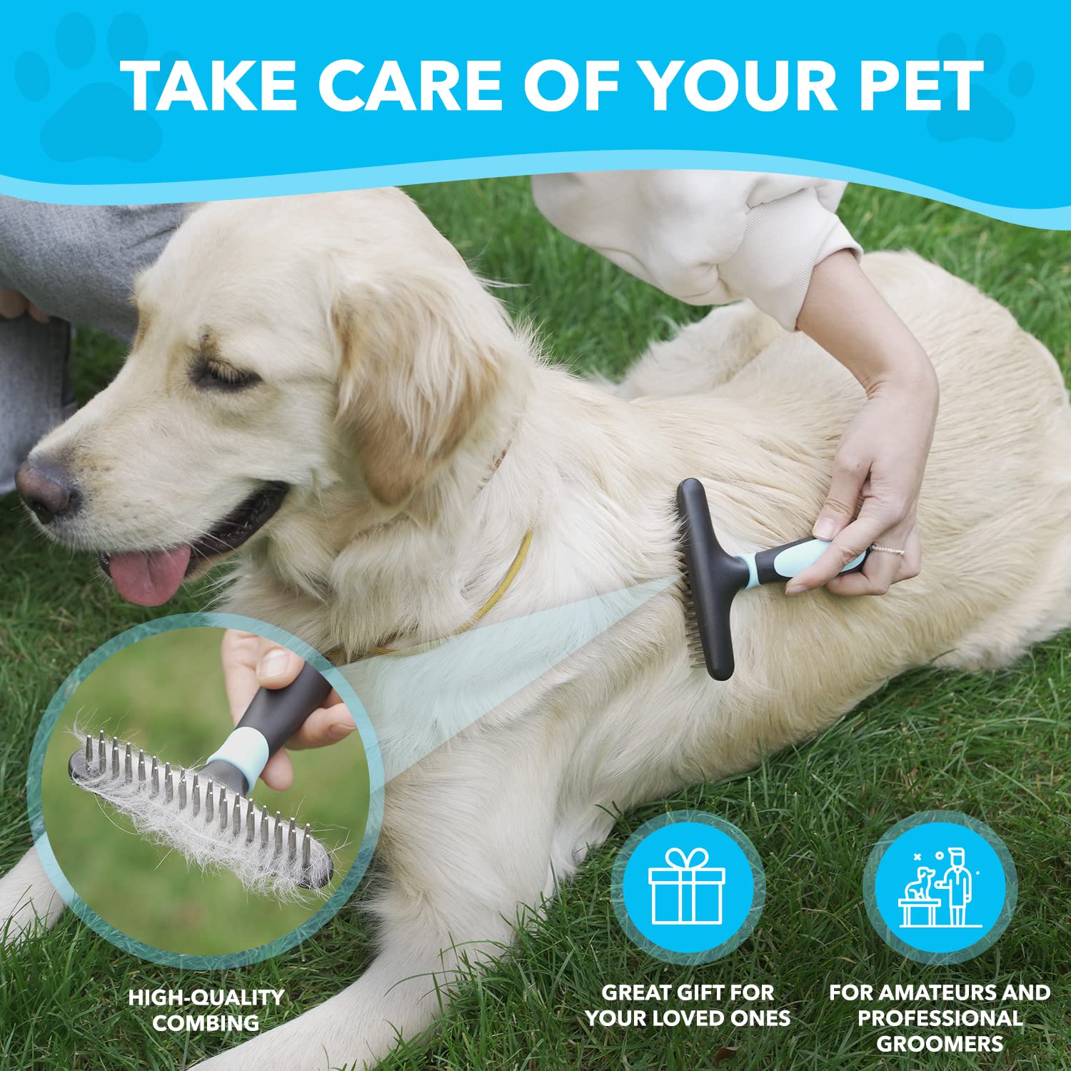DOGI emballage et contenu montrant produit prêt à l'emploi pour toilettage