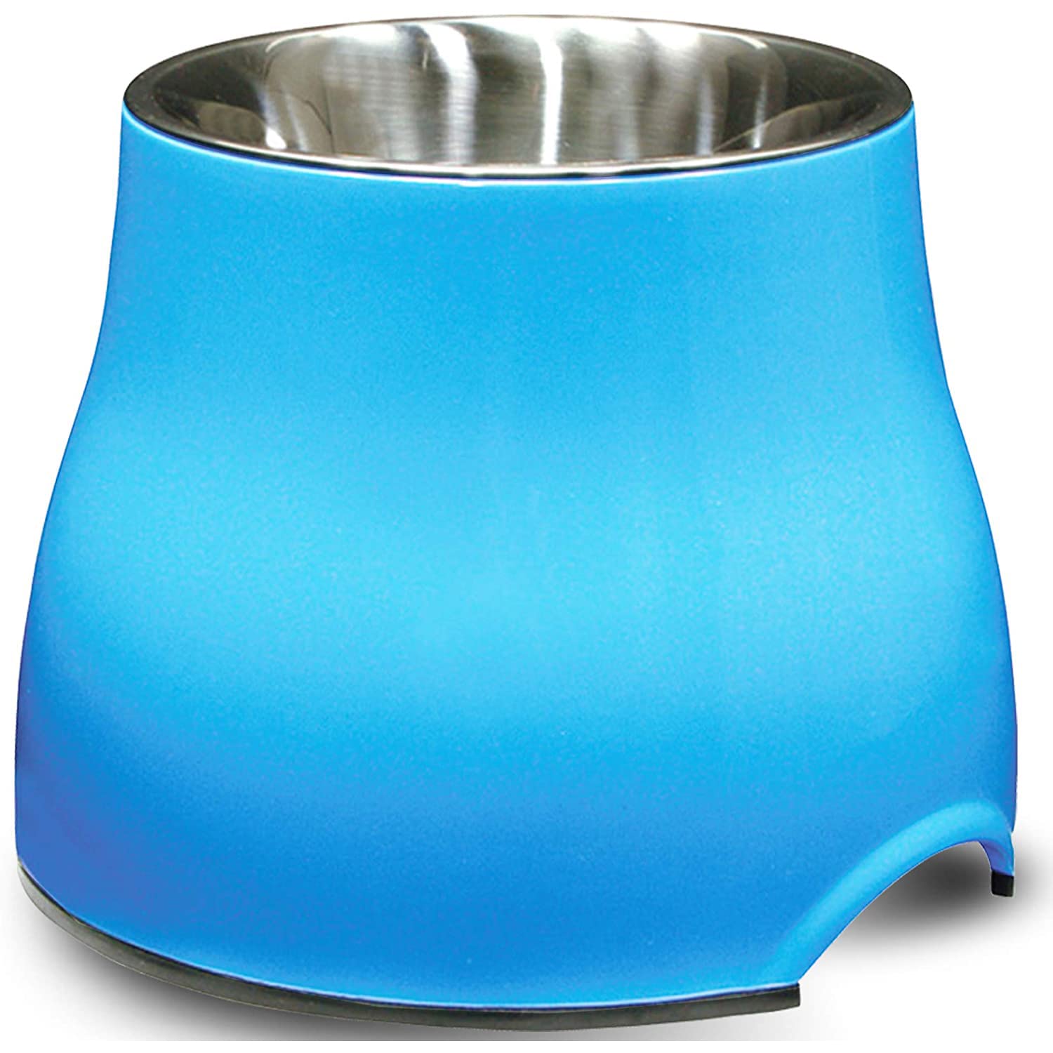 Dogit gamelle surélevée bleu vue de face, stabilité et accès facilité