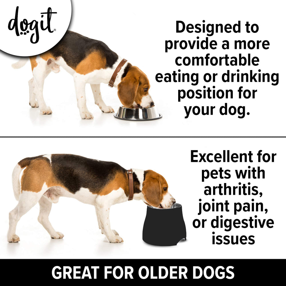 Dogit pieds antidérapants détail garantissant stabilité pendant repas