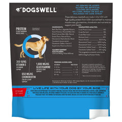 Coupe intérieure d'une meatball DOGSWELL montrant texture tendre bénéfique