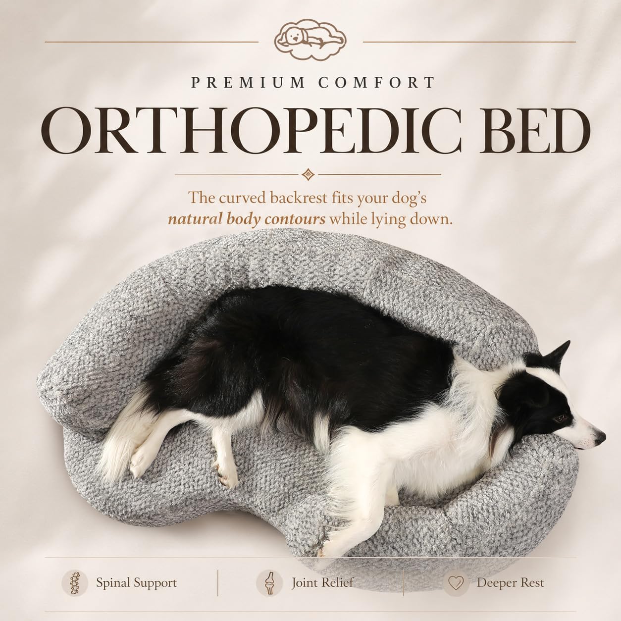 DogTender coupe du noyau mousse mémoire soutien orthopédique