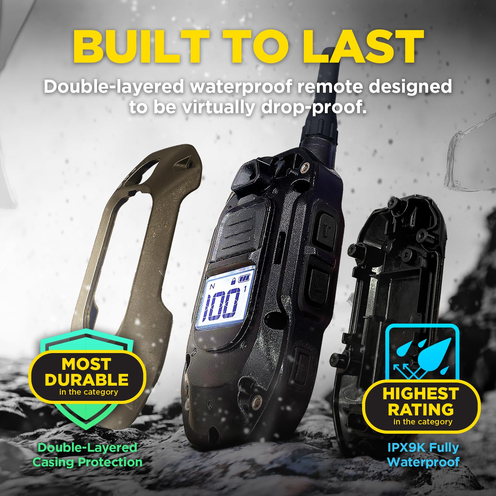 Dogtra 1900X comparaison taille montrant ajustement sur le cou