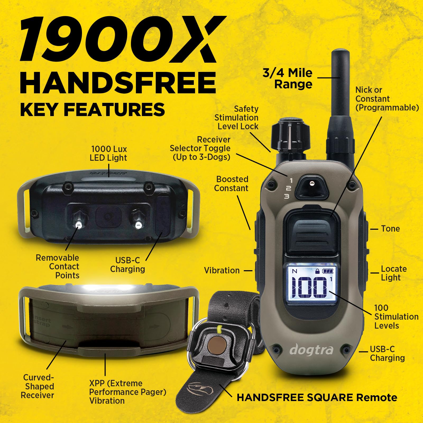 Dogtra 1900X contenu du kit accessoires pratique pour débuter