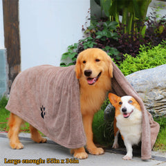 Dogvingpk serviette utilisée sur grand chien pour sécher rapidement