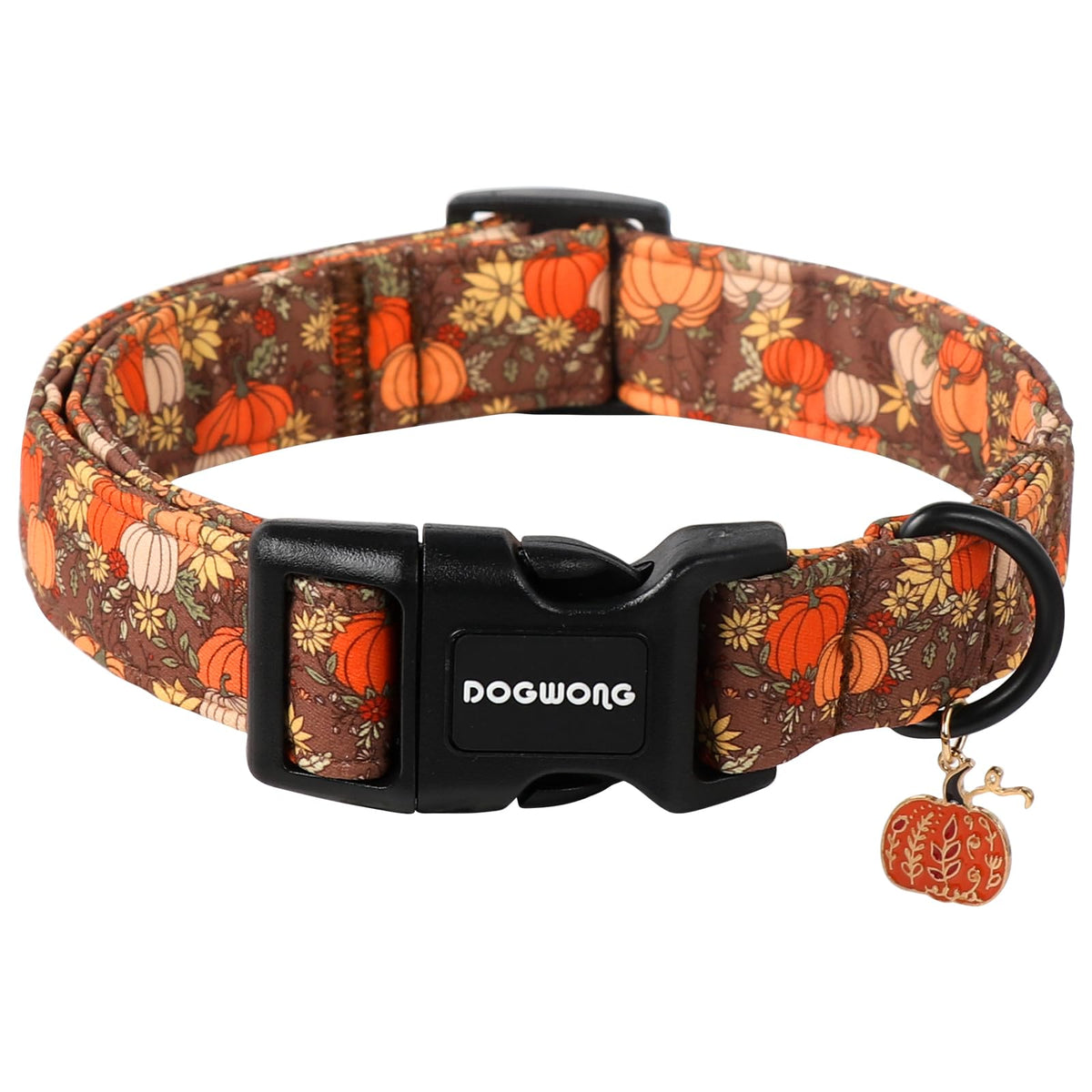 DOGWONG collier automne face avant montrant motif festif et coupe confortable