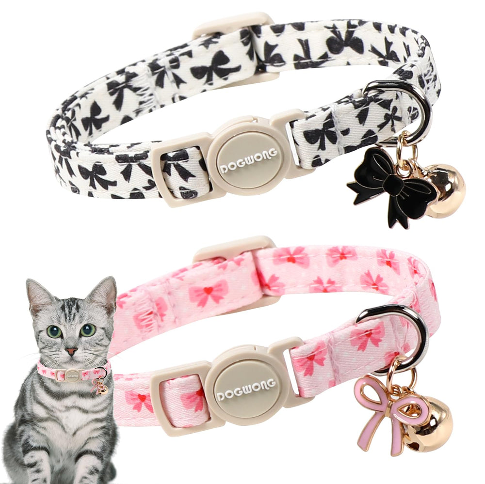DOGWONG collier pack avant rose et noir montrant design assorti et confort