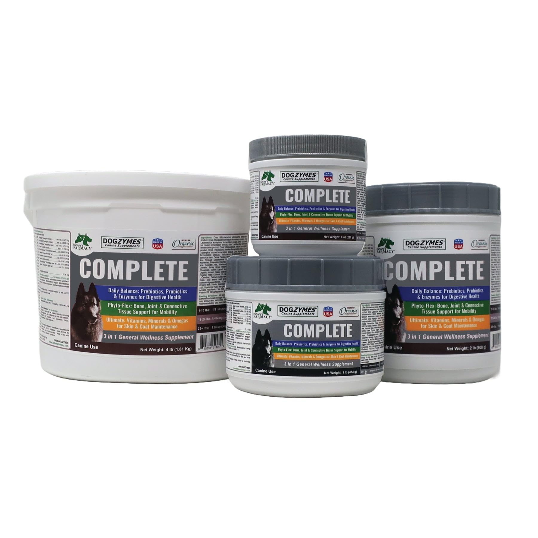 Gros plan poudre Dogzymes Complete montrant texture pour mélange facile