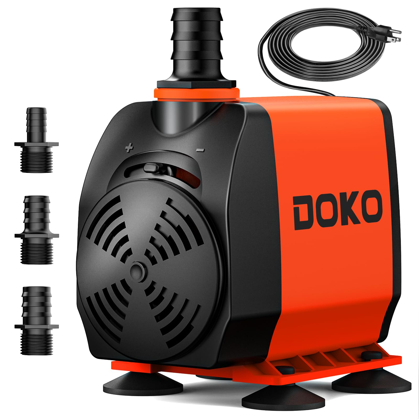DOKO vue face de la pompe montrant design compact et installation facile