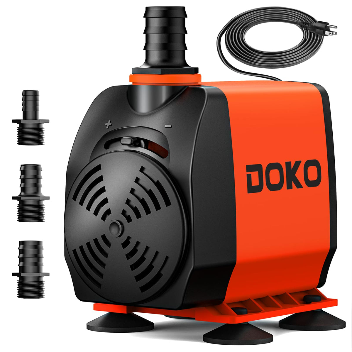 DOKO vue face de la pompe montrant design compact et installation facile
