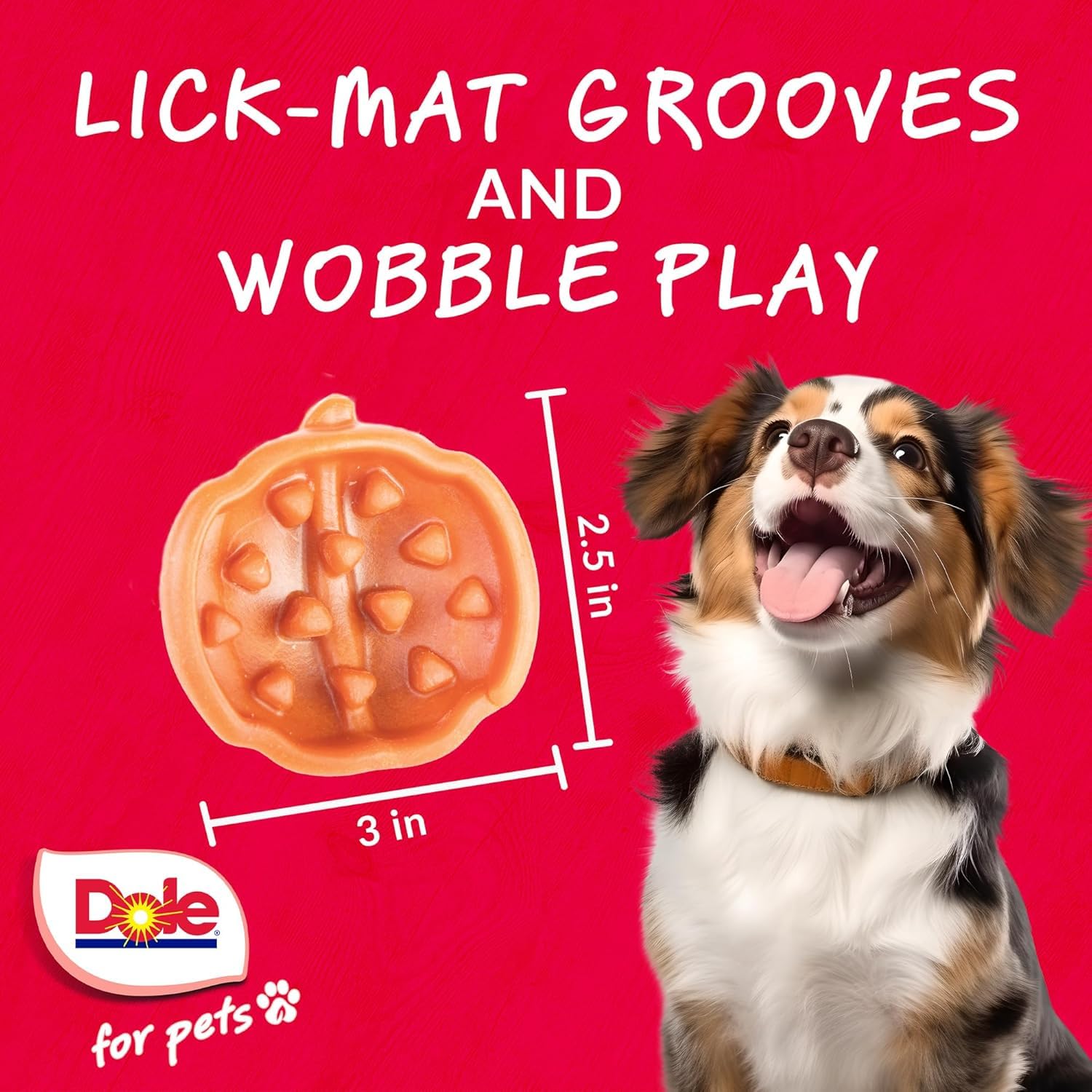 Dole chew courbé sur table illustrant l’effet wobble stimulant le jeu