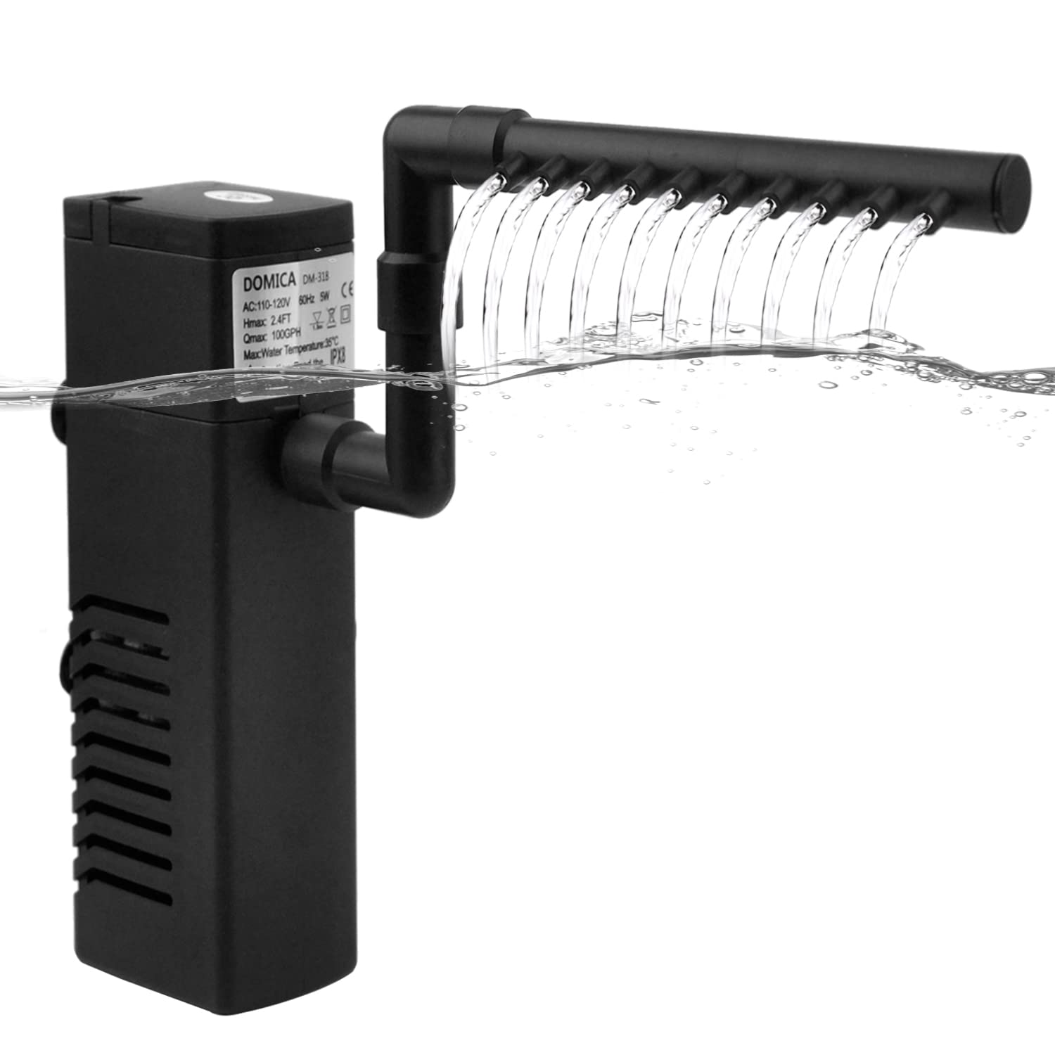 DOMICA vue frontale du filtre montrant étiquette et design compact bénéfice organisation