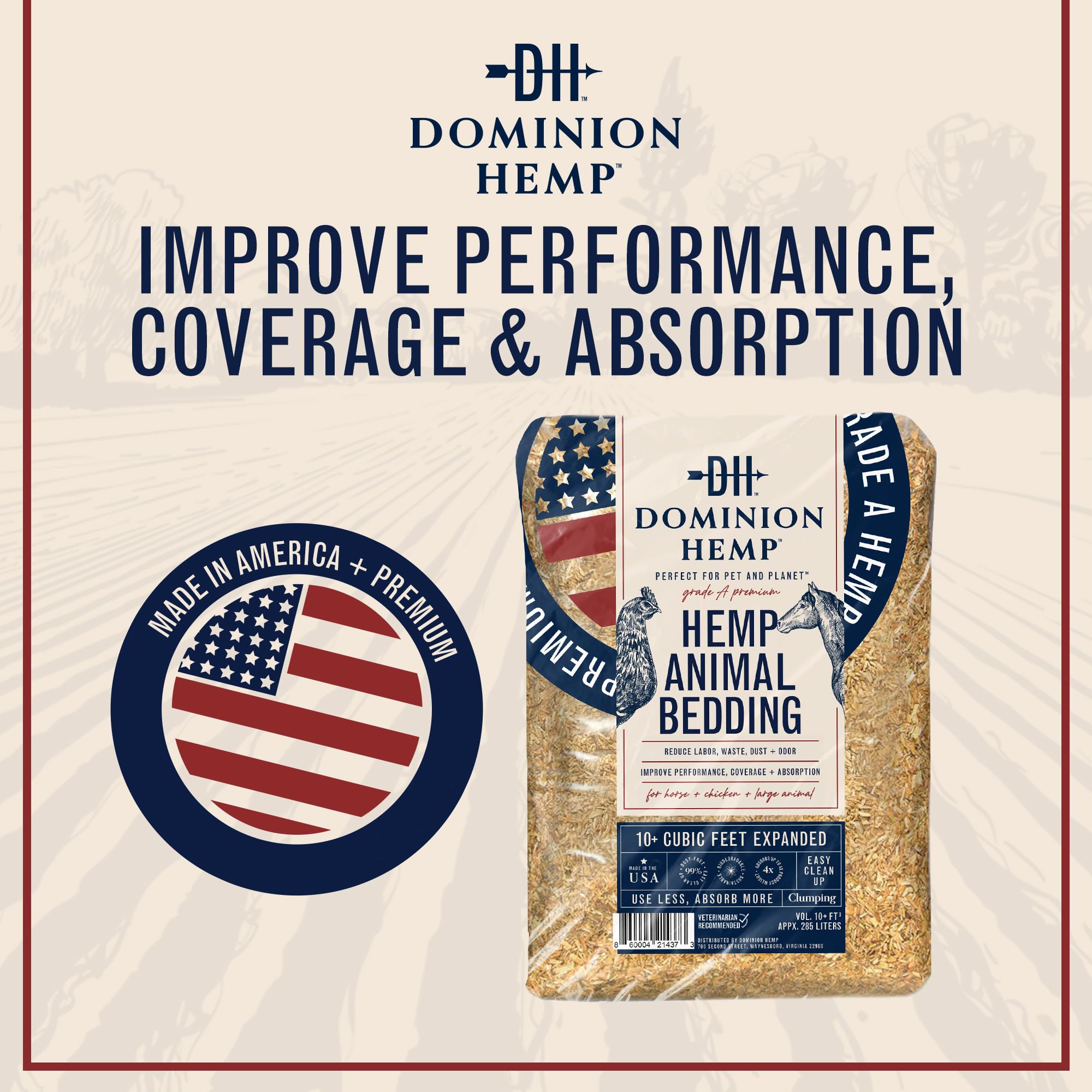 Dominion Hemp litière compostée transformée en amendement de jardin