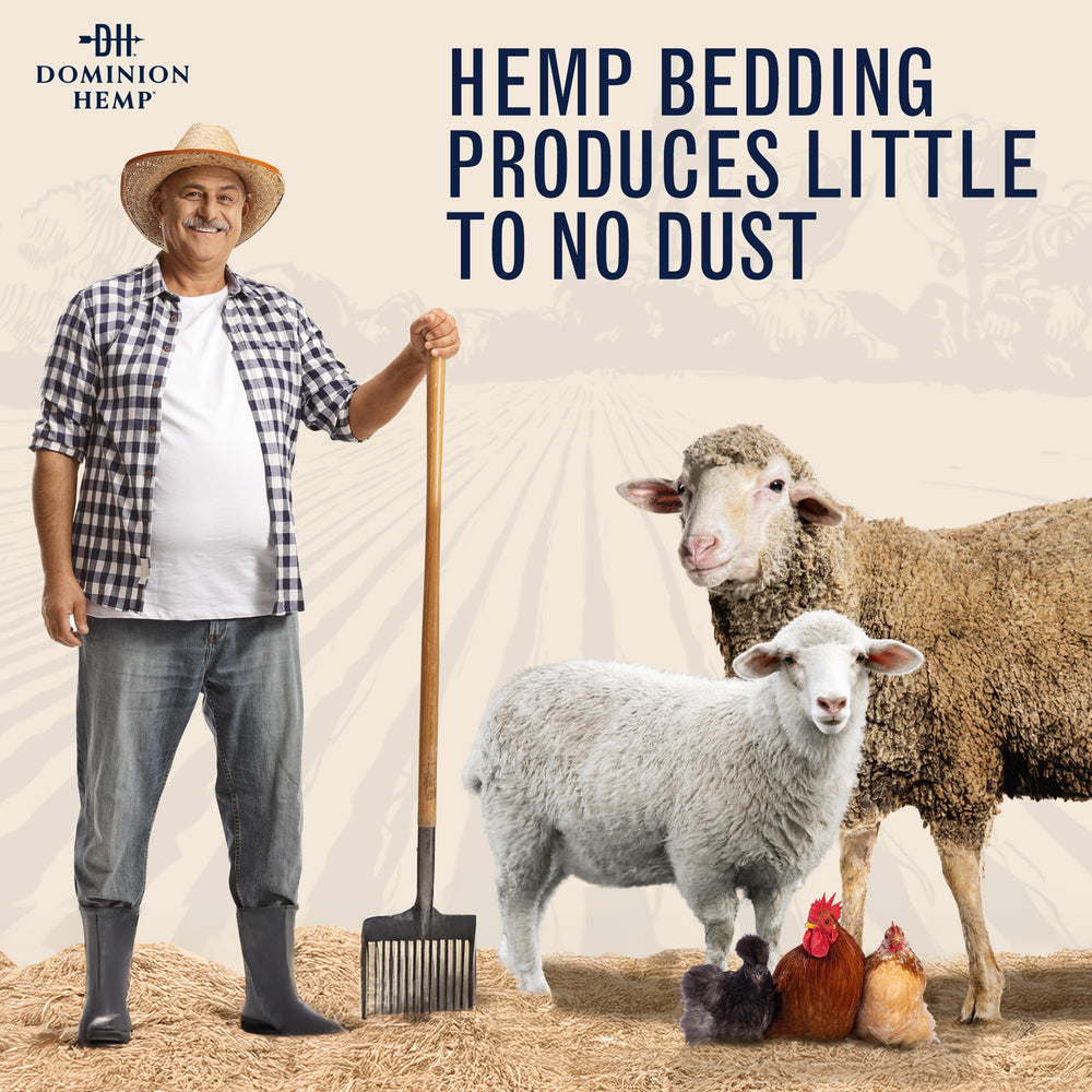 Dominion Hemp utilisé dans cage de lapin pour confort et faible poussière