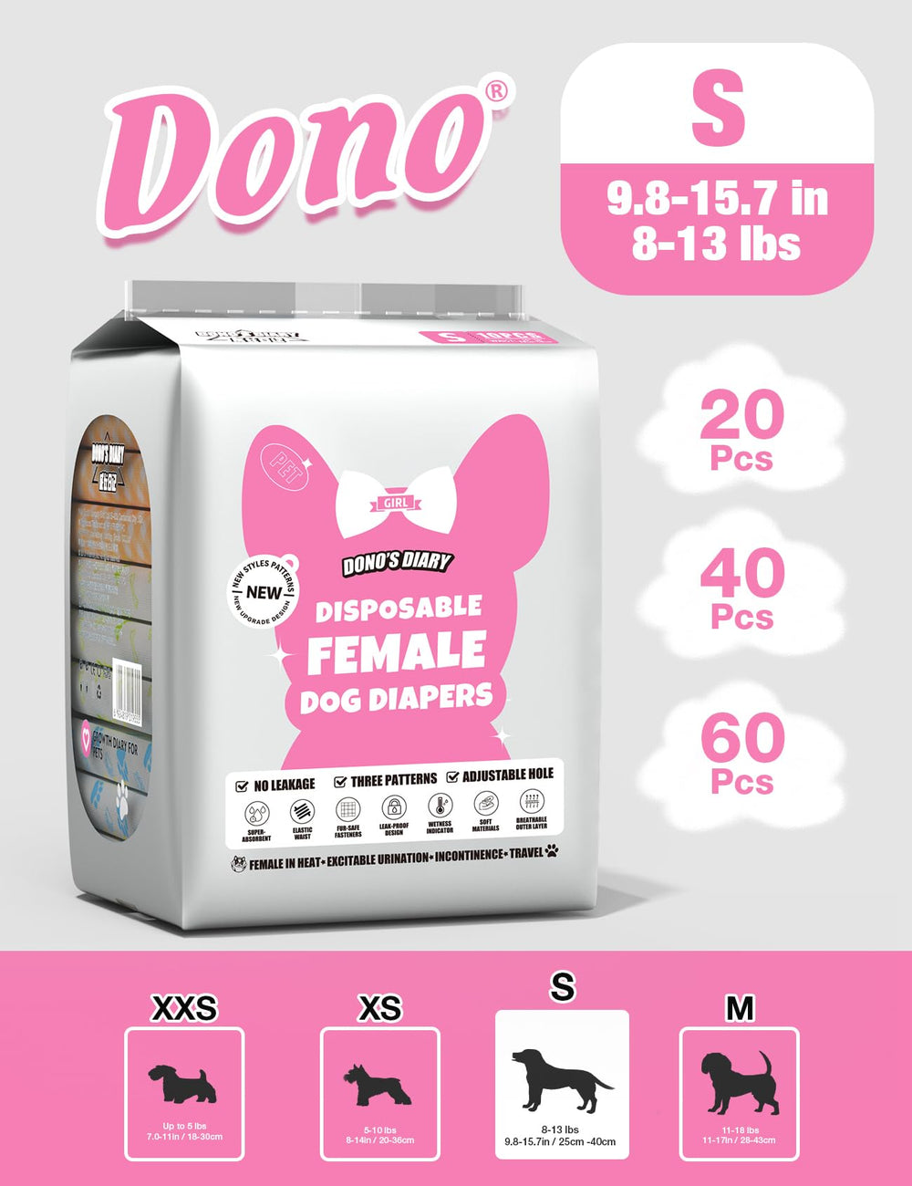 Dono bord élastique 360° anti-fuites offrant maintien sûr pendant mouvement