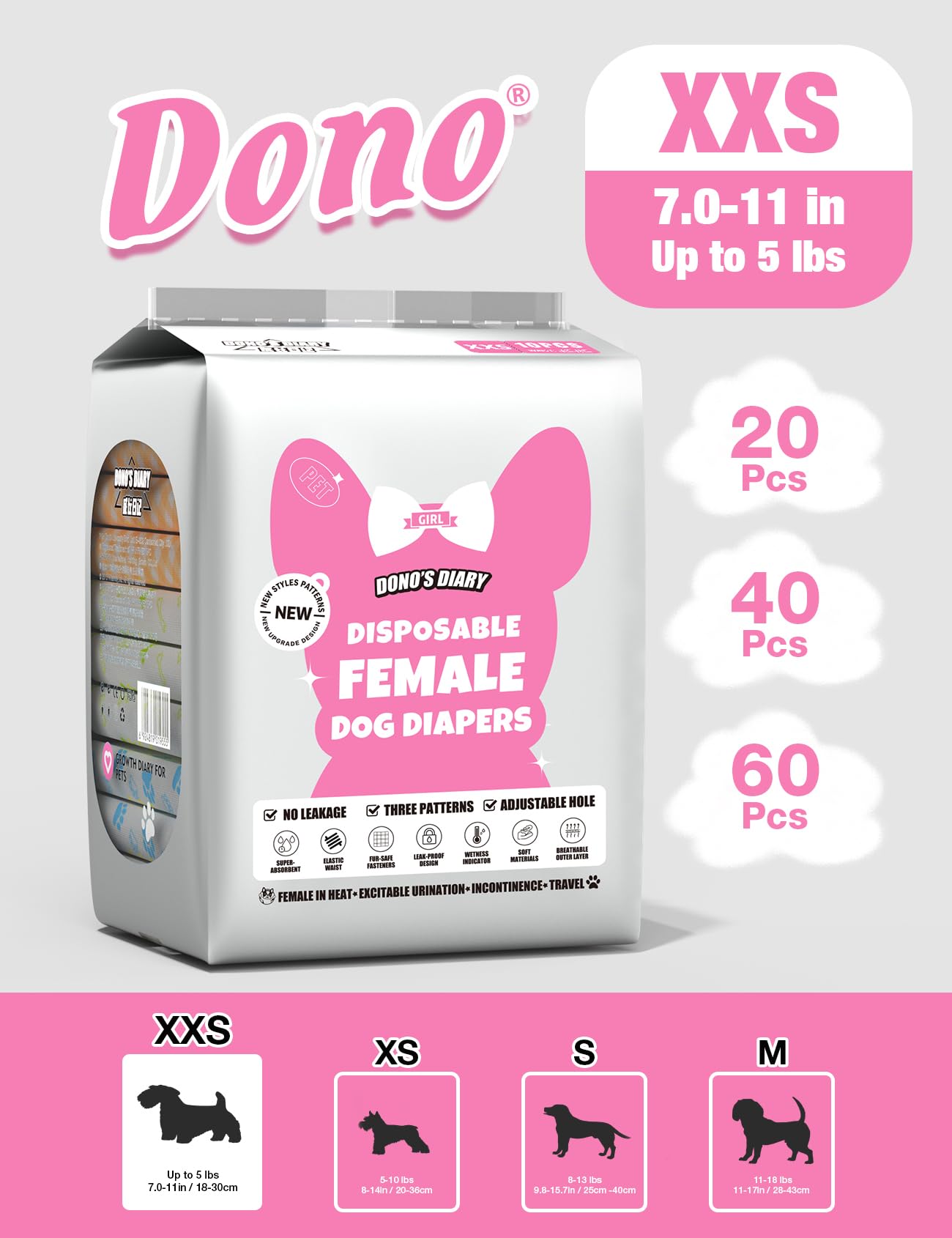 Dono comparaison taille avec règle montre ajustement XXS précis