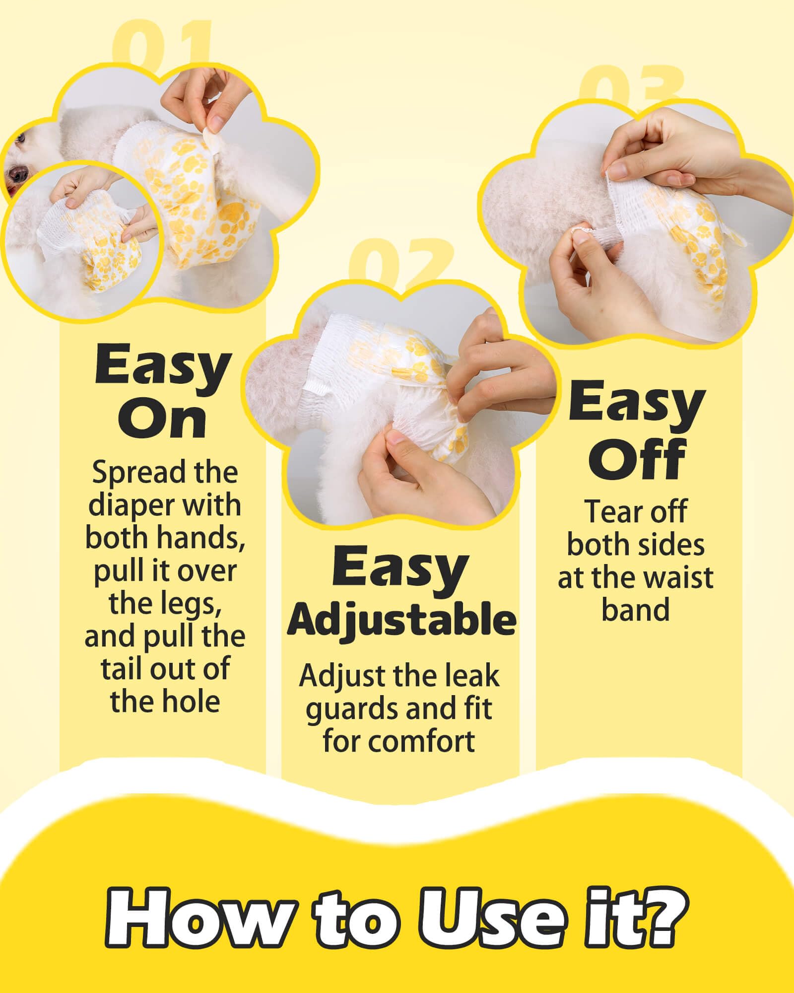 Dono mesure de taille à côté d'une couche indiquant guide pratique