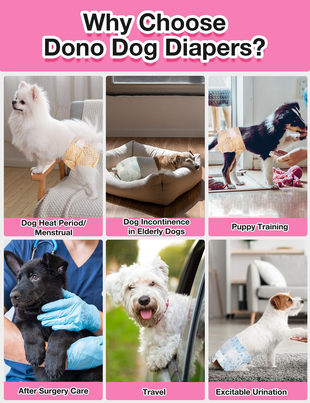 Dono packaging présentant les trois motifs disponibles pour choix et diversité