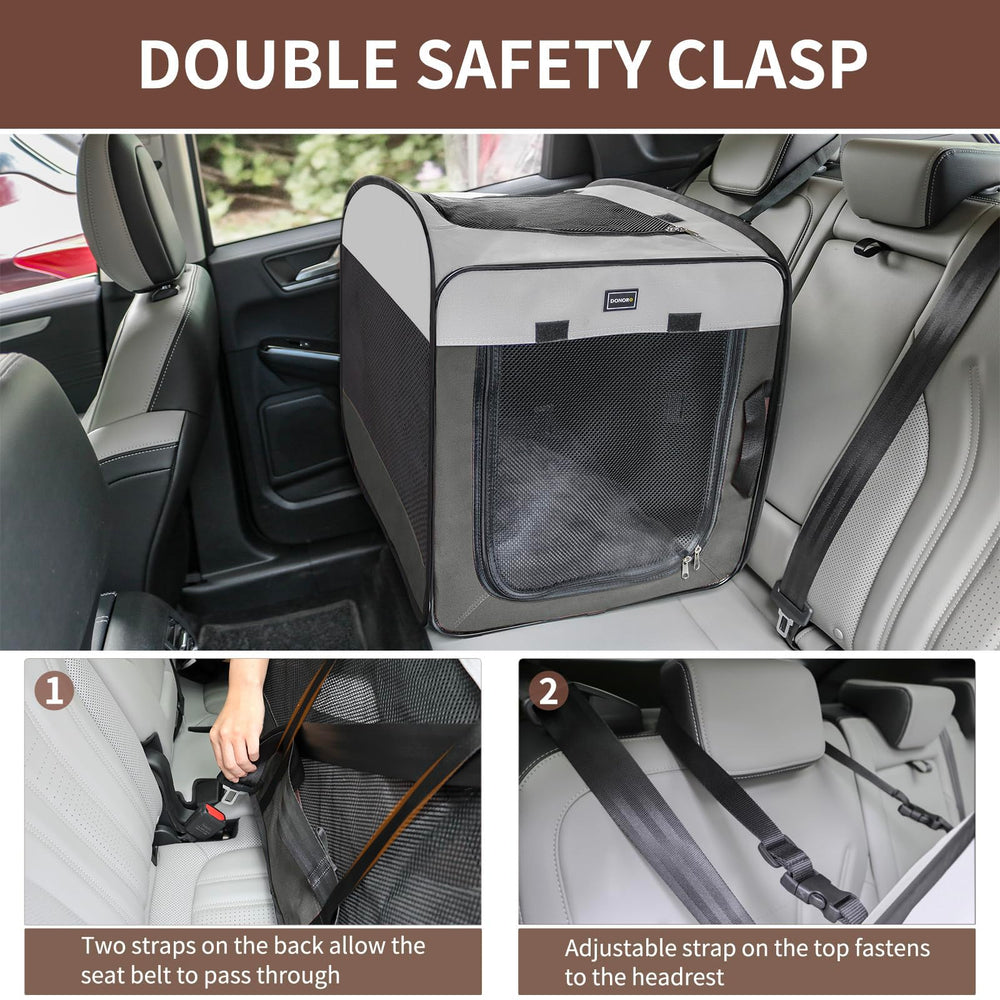 DONORO cage pliée dans sac pour transport compact et rangement pratique