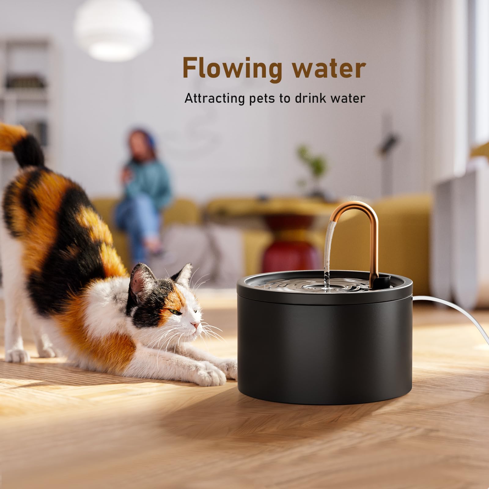 DOOOB fontaine avec chat pour échelle taille capacité 2,1 L