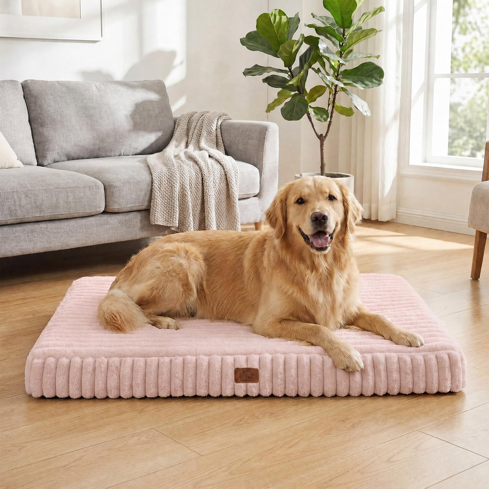 DOPEDIO vue de face du matelas pour grand chien montrant finition pelucheuse et confort