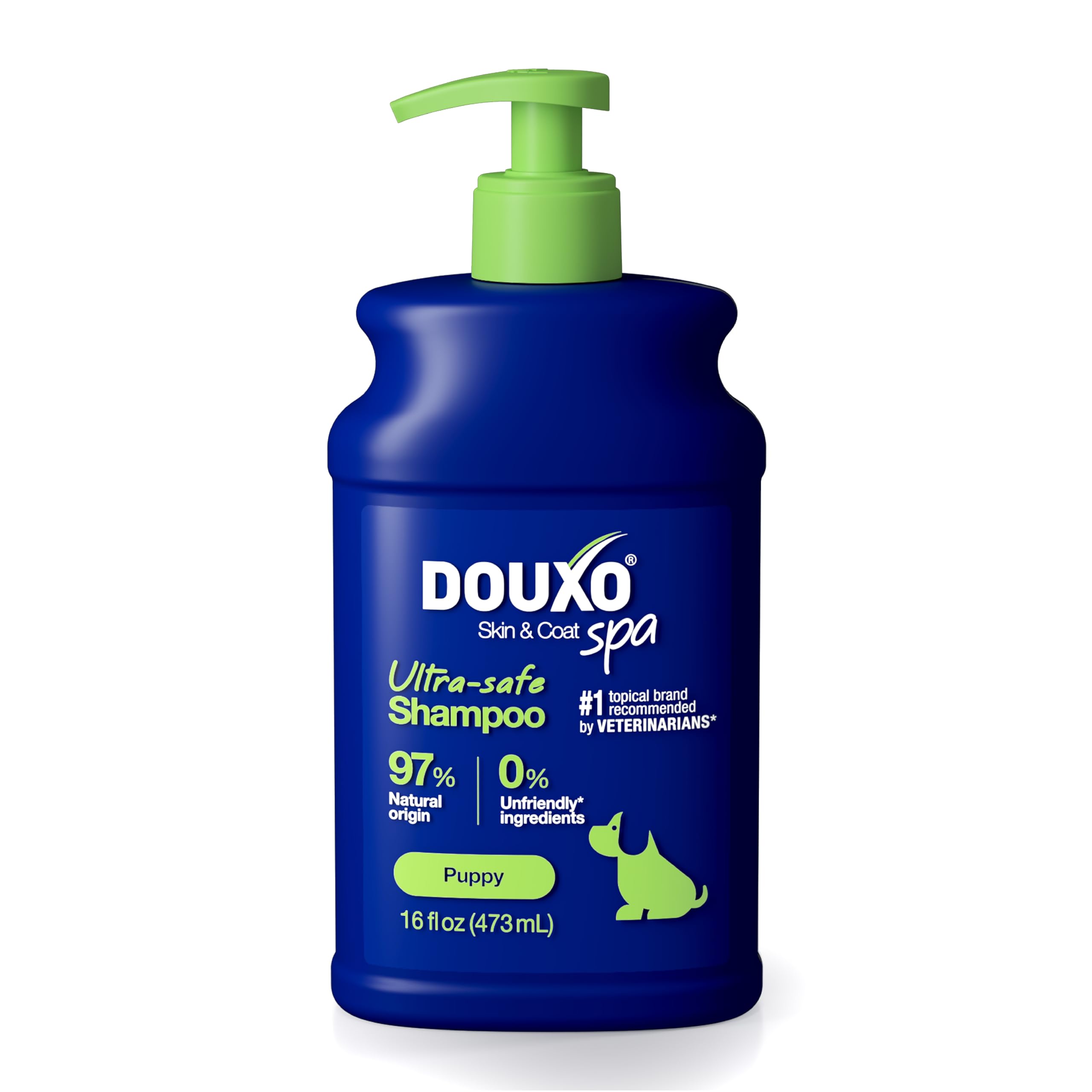 Douxo flacon face montrant étiquette claire et sécurité
