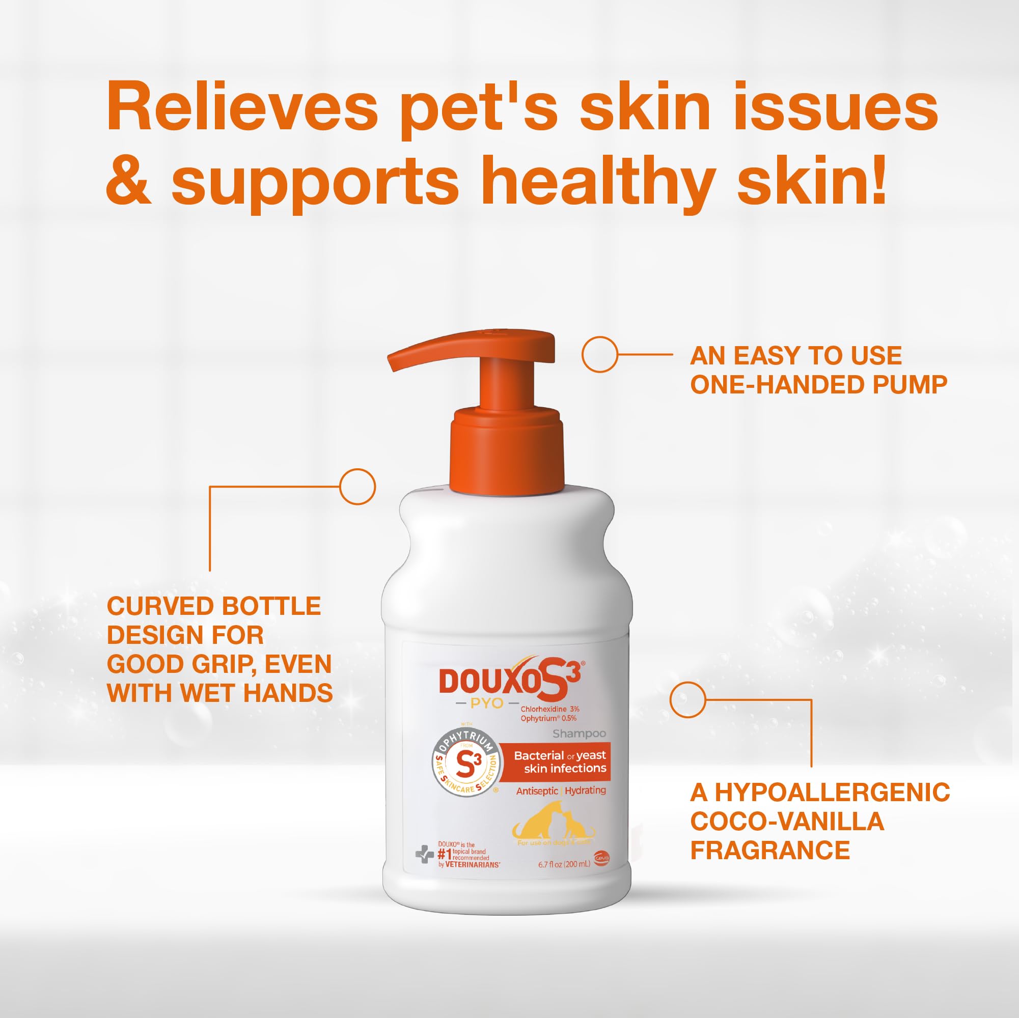 Douxo S3 rinçage montrant élimination des impuretés et confort cutané