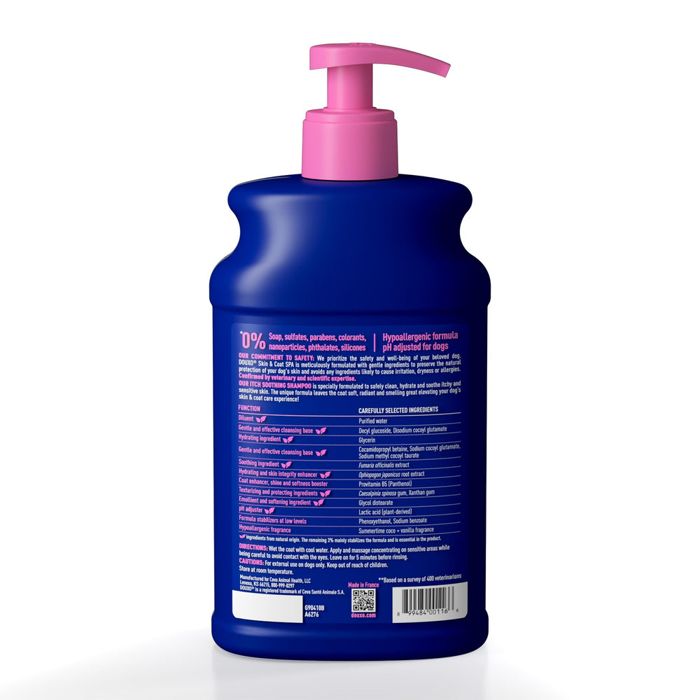 DOUXO bouteille ouverte texture mousse douce pour peau sensible