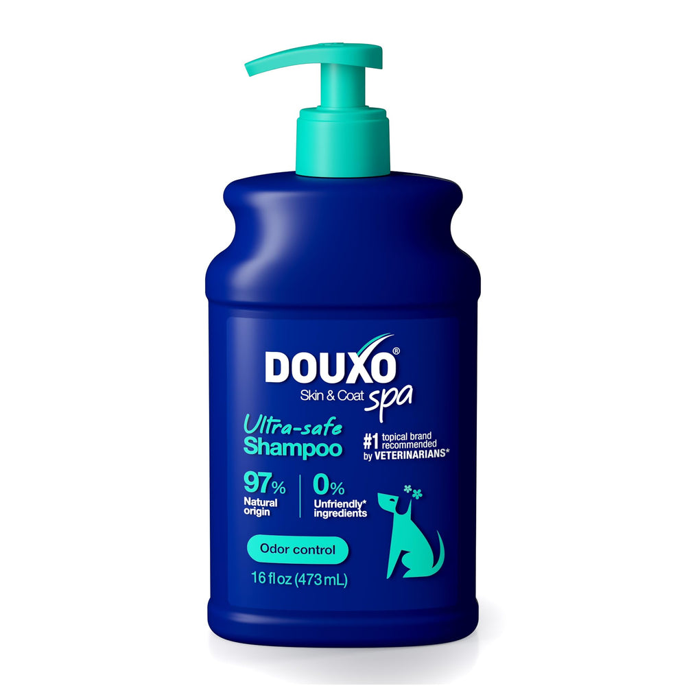 Douxo SPA flacon avant montrant l'emballage et bénéfice nettoyage doux