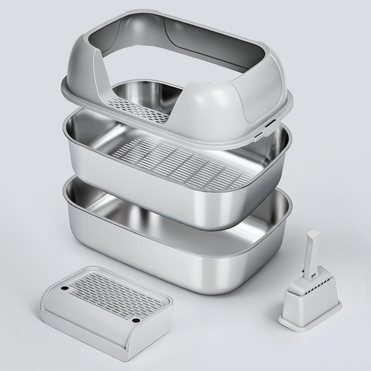 DOWANQO bac inox face avant montrant stabilité et hygiène