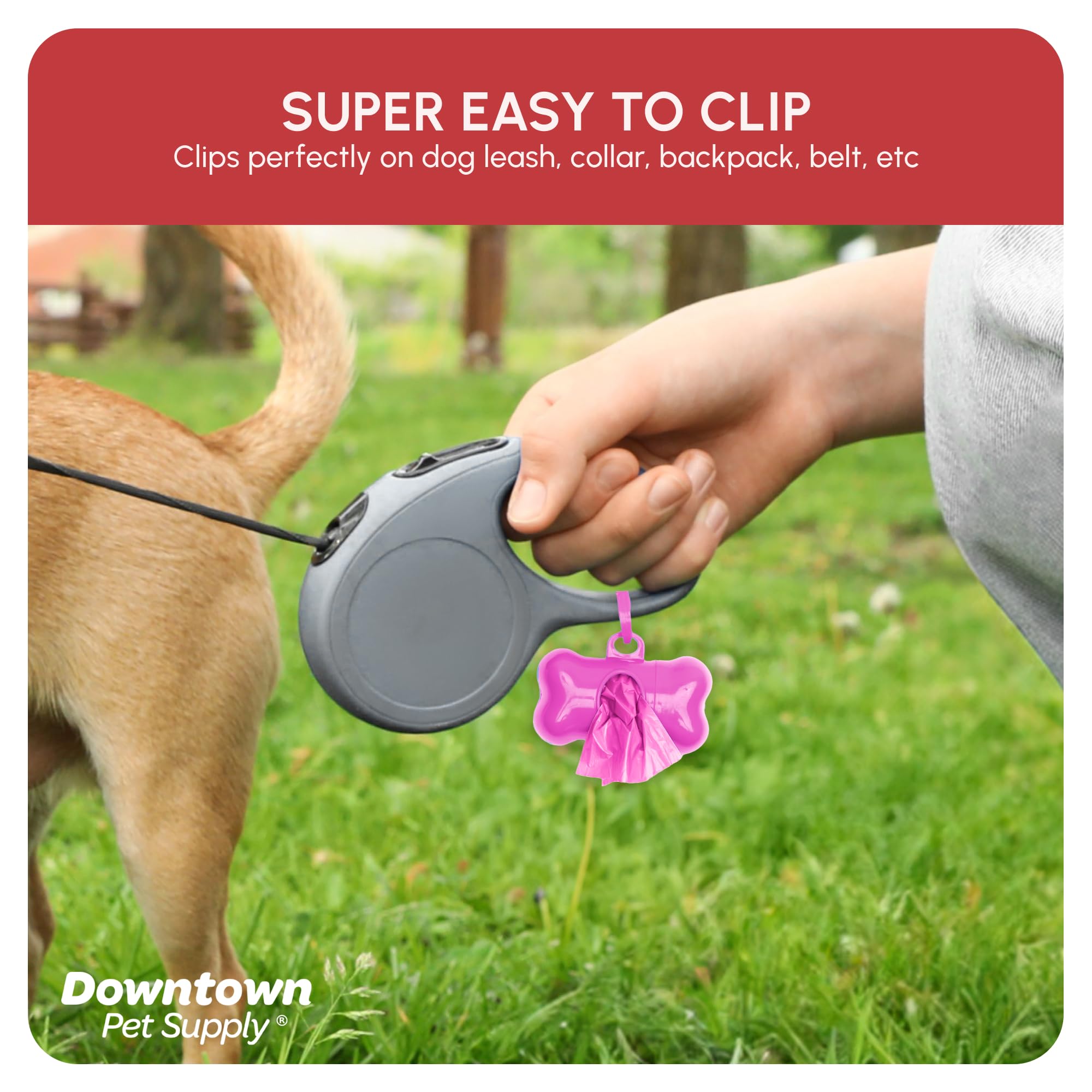 Downtown Pet Supply distributeur accroché à une laisse illustration d'utilisation pratique