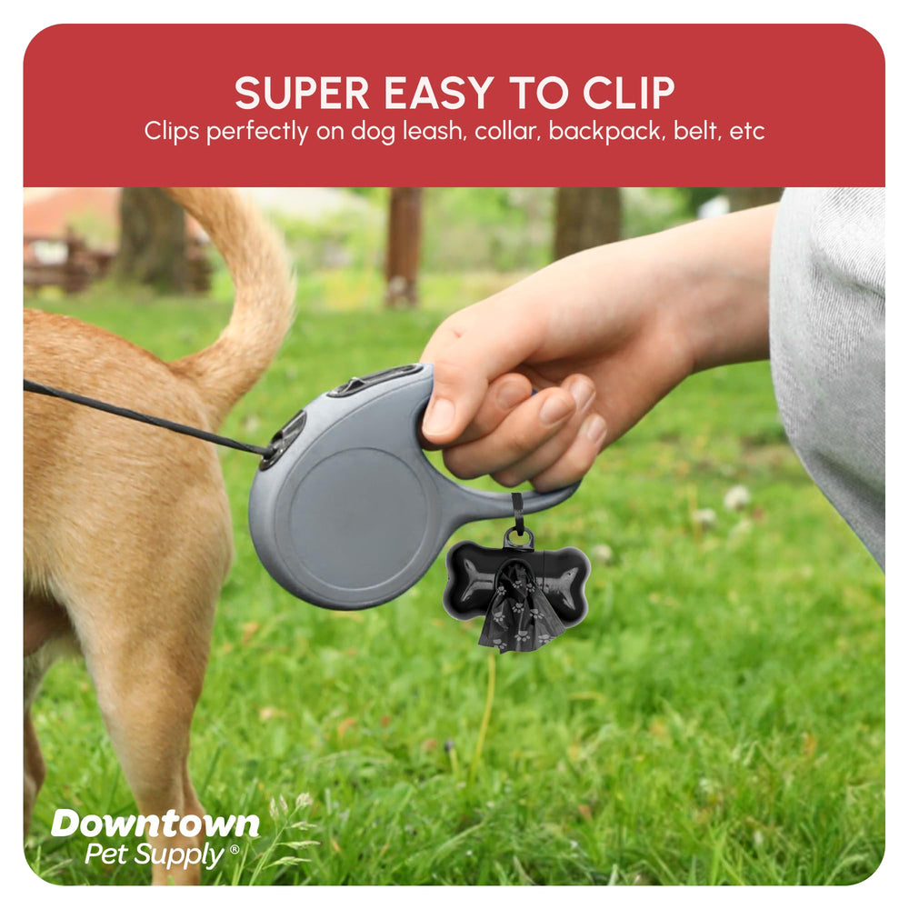 Downtown Pet Supply distributeur en forme d'os fixé à une laisse pour commodité