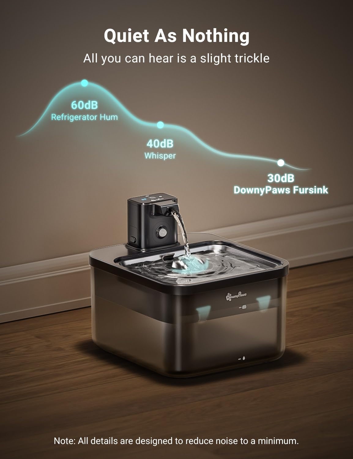 DownyPaws comparaison taille avec objets du quotidien pour visualiser l'échelle