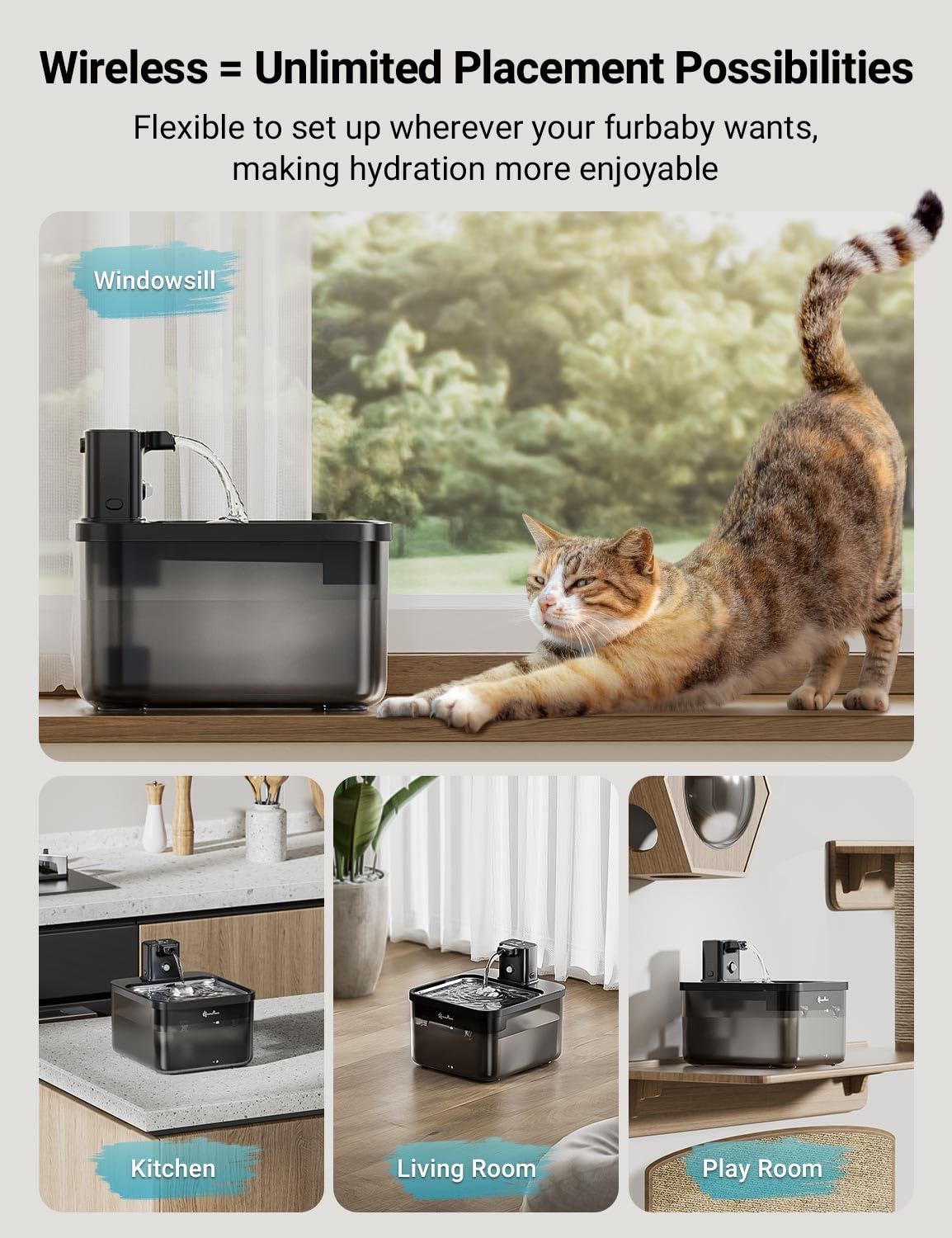 DownyPaws batterie amovible 4 000mAh illustrant recharge facile et autonomie