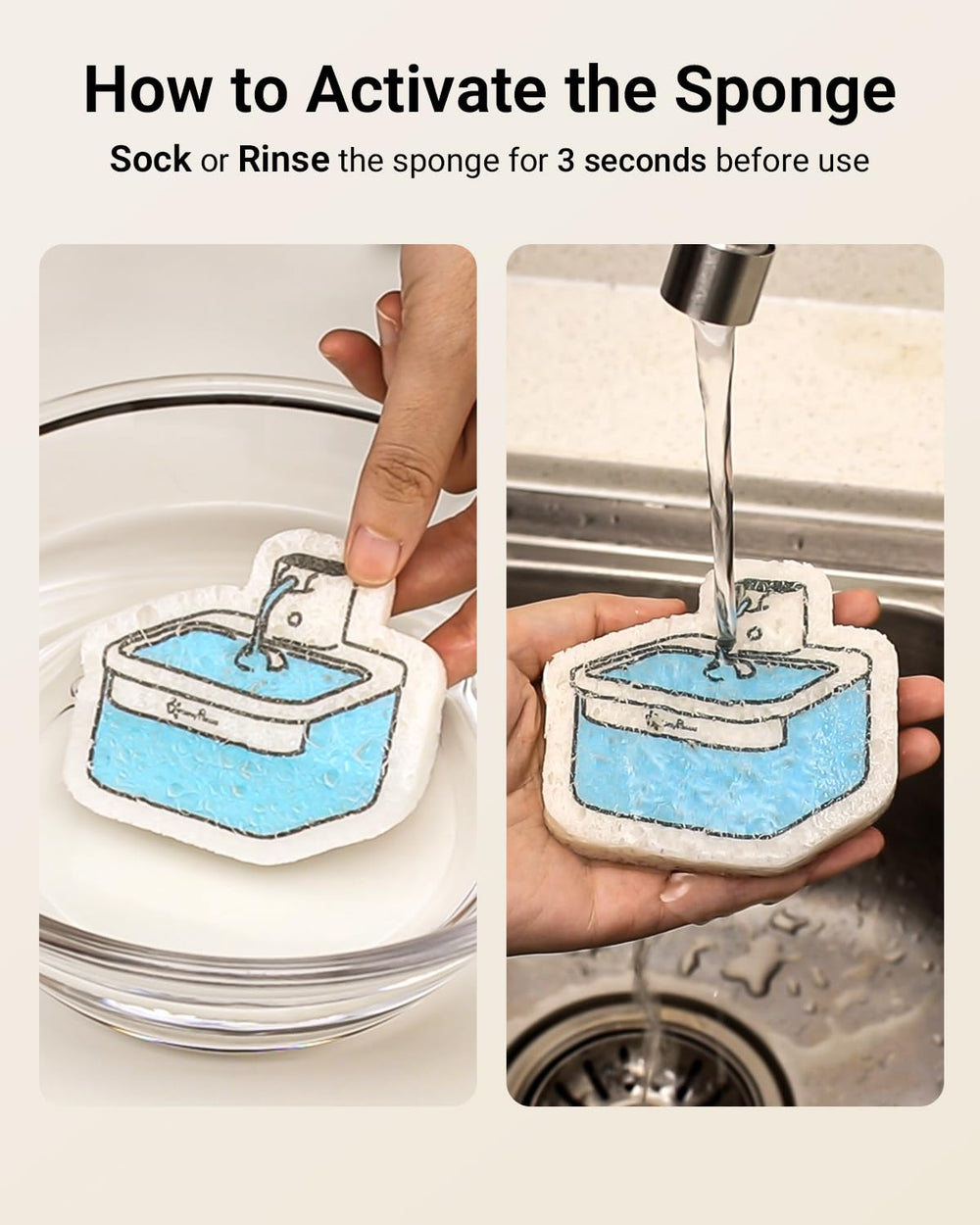 DownyPaws mousse pré-filtrante en détail, protège la pompe des particules