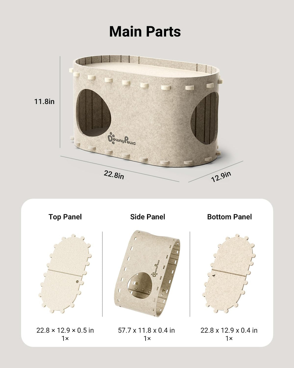 DownyPaws intégrée au salon design s'harmonisant décor