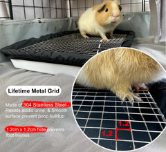 DOZZOPET gros plan grille inox 304 démontrant antirouille et sécurité des pattes