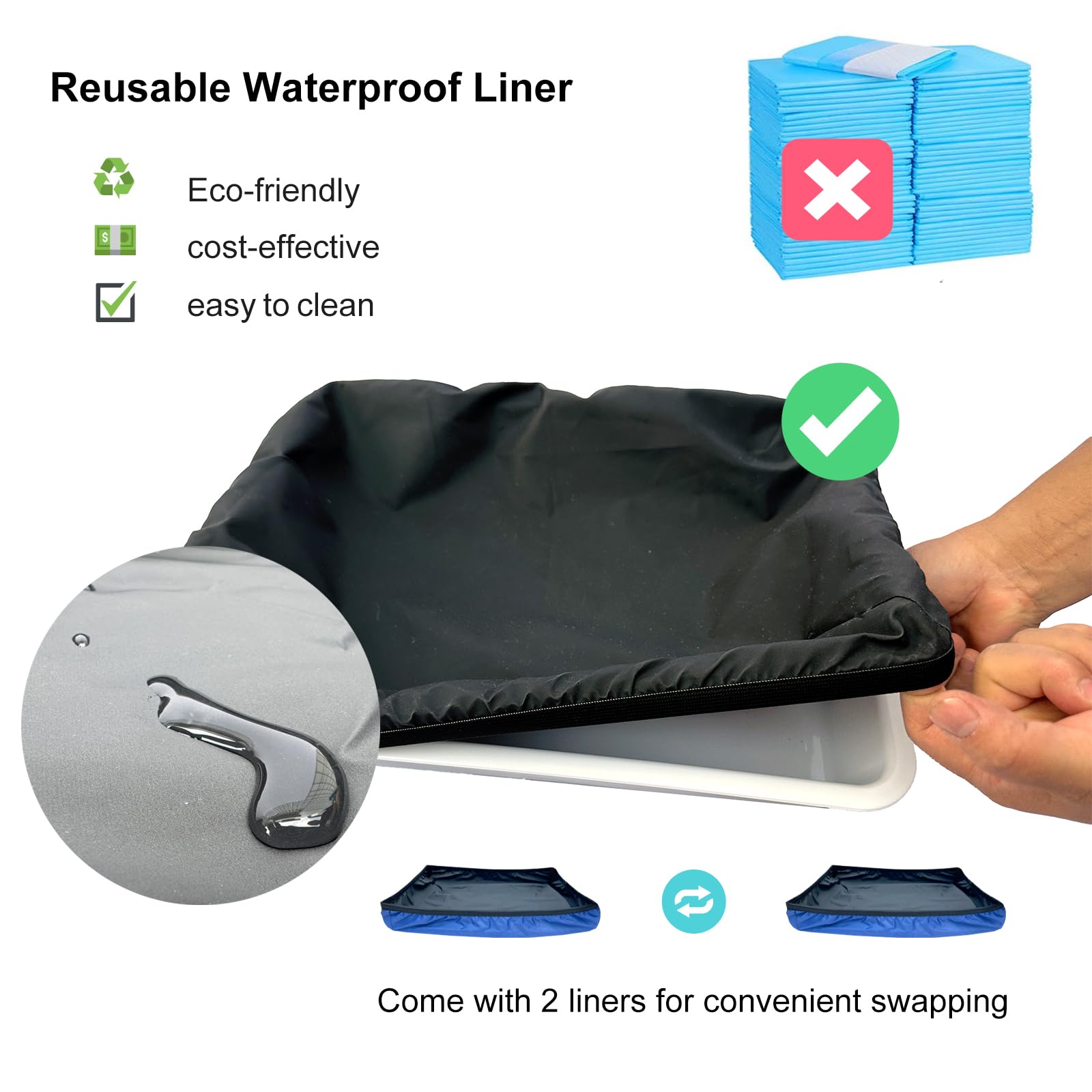 DOZZOPET texture du liner Oxford imperméable pour réutilisation économique