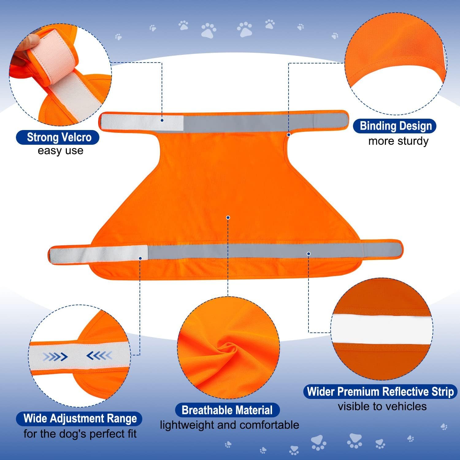 DQGHQME comparaison taille gilet montrant compatibilité chiens grands