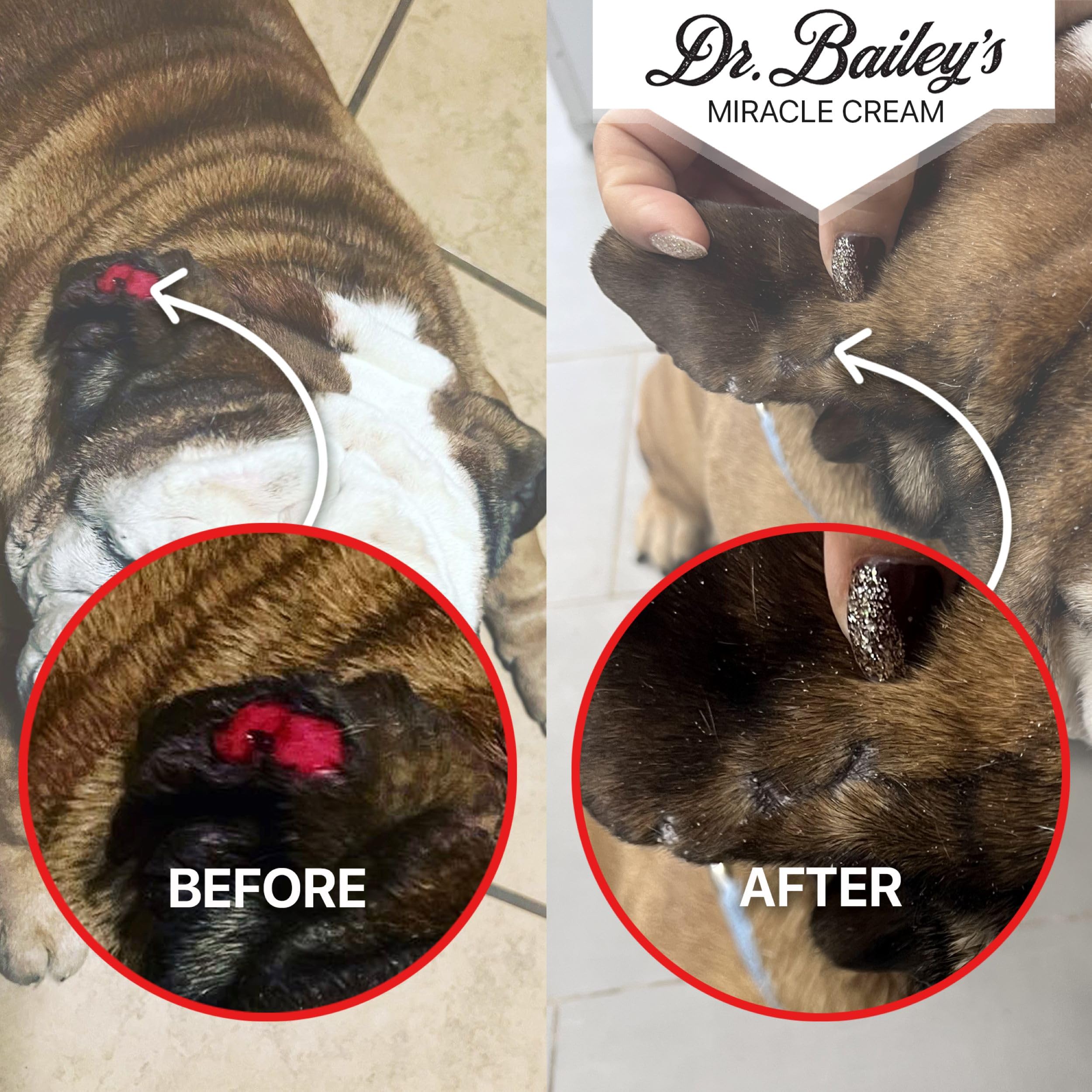 Dr. Bailey's Miracle Cream étiquette détaillée indiquant ingrédients clés