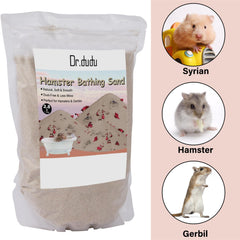 DR.DUDU bac de bain en usage avec hamster offrant stimulation et toilettage
